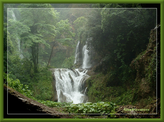 Cascata nel verde