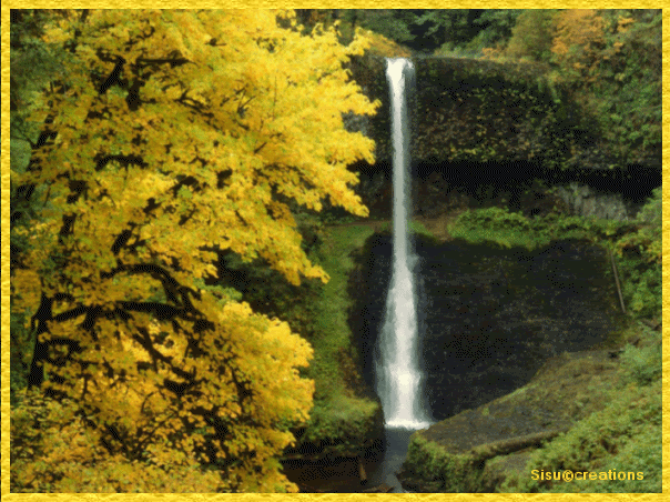 Cascata in autunno